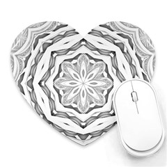 Mandala Pattern Floral Heart Mousepads by BangZart