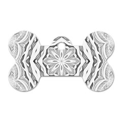 Mandala Pattern Floral Dog Tag Bone (two Sides) by BangZart