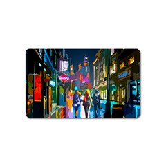 Abstract Vibrant Colour Cityscape Magnet (name Card) by BangZart