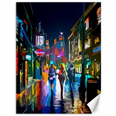 Abstract Vibrant Colour Cityscape Canvas 36  X 48  