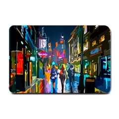 Abstract Vibrant Colour Cityscape Small Doormat  by BangZart