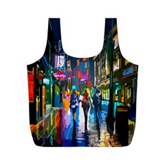 Abstract Vibrant Colour Cityscape Full Print Recycle Bags (m)  by BangZart