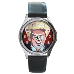 Donald Trump Pop Art President Usa Round Metal Watch by BangZart