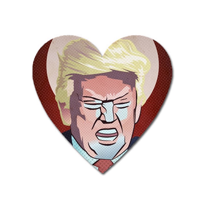 Donald Trump Pop Art President Usa Heart Magnet