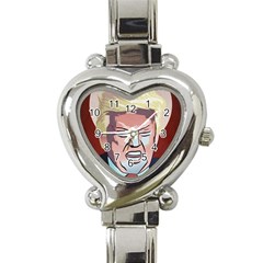 Donald Trump Pop Art President Usa Heart Italian Charm Watch by BangZart