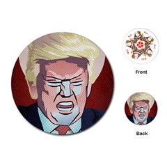 Donald Trump Pop Art President Usa Playing Cards (round)  by BangZart