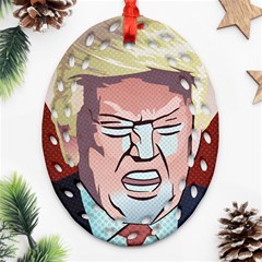 Donald Trump Pop Art President Usa Oval Filigree Ornament (two Sides) by BangZart