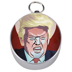 Donald Trump Pop Art President Usa Silver Compasses