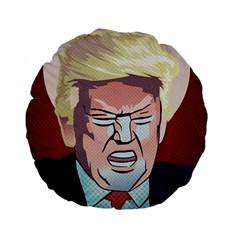 Donald Trump Pop Art President Usa Standard 15  Premium Flano Round Cushions