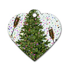 New Year S Eve New Year S Day Dog Tag Heart (two Sides) by BangZart