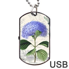 Vintage Shabby Chic Dragonflies Dog Tag Usb Flash (one Side) by BangZart