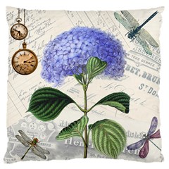 Vintage Shabby Chic Dragonflies Large Cushion Case (one Side) by BangZart