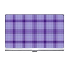 Purple Plaid Original Traditional Business Card Holders by BangZart