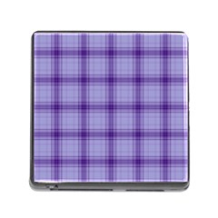 Purple Plaid Original Traditional Memory Card Reader (square) by BangZart