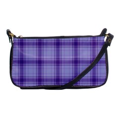 Purple Plaid Original Traditional Shoulder Clutch Bags by BangZart