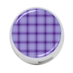 Purple Plaid Original Traditional 4-port Usb Hub (one Side) by BangZart