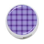 Purple Plaid Original Traditional 4-Port USB Hub (Two Sides)  Front