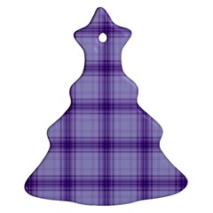 Purple Plaid Original Traditional Christmas Tree Ornament (two Sides) by BangZart