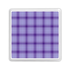 Purple Plaid Original Traditional Memory Card Reader (square)  by BangZart