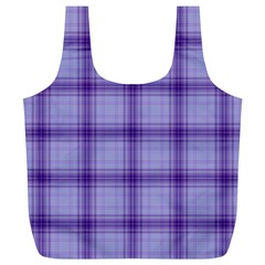 Purple Plaid Original Traditional Full Print Recycle Bags (l)  by BangZart