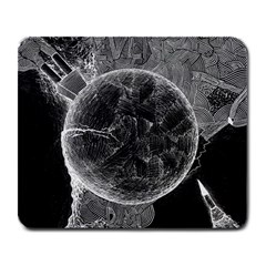 Space Universe Earth Rocket Large Mousepads by BangZart