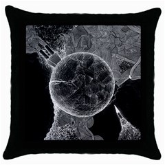 Space Universe Earth Rocket Throw Pillow Case (black) by BangZart