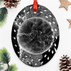 Space Universe Earth Rocket Ornament (oval Filigree) by BangZart