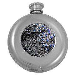 Feather Bird Bird Feather Nature Round Hip Flask (5 Oz) by BangZart