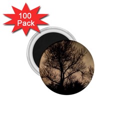 Tree Bushes Black Nature Landscape 1 75  Magnets (100 Pack)  by BangZart