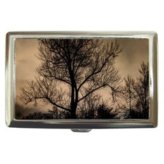 Tree Bushes Black Nature Landscape Cigarette Money Cases by BangZart