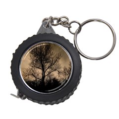 Tree Bushes Black Nature Landscape Measuring Tape by BangZart