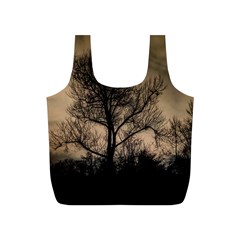 Tree Bushes Black Nature Landscape Full Print Recycle Bags (s)  by BangZart