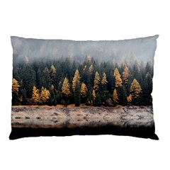 Trees Plants Nature Forests Lake Pillow Case by BangZart