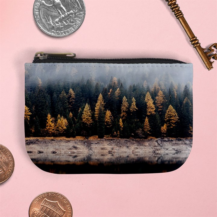 Trees Plants Nature Forests Lake Mini Coin Purses