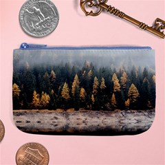 Trees Plants Nature Forests Lake Large Coin Purse by BangZart