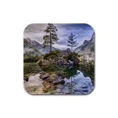 Hintersee Ramsau Berchtesgaden Rubber Square Coaster (4 Pack)  by BangZart