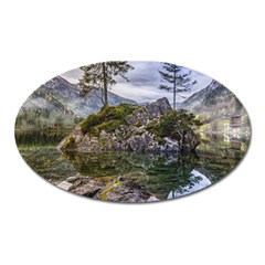 Hintersee Ramsau Berchtesgaden Oval Magnet by BangZart