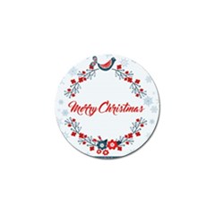 Merry Christmas Christmas Greeting Golf Ball Marker by BangZart