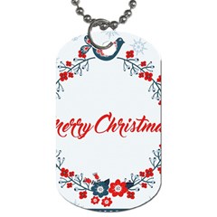 Merry Christmas Christmas Greeting Dog Tag (two Sides) by BangZart