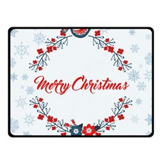 Merry Christmas Christmas Greeting Fleece Blanket (small) by BangZart