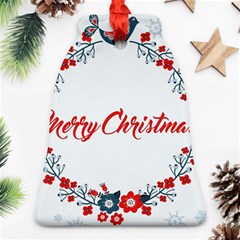 Merry Christmas Christmas Greeting Bell Ornament (two Sides) by BangZart