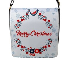 Merry Christmas Christmas Greeting Flap Messenger Bag (l)  by BangZart