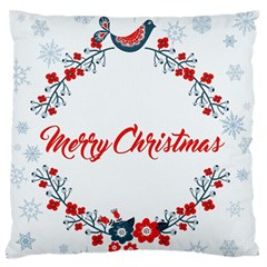 Merry Christmas Christmas Greeting Standard Flano Cushion Case (one Side) by BangZart