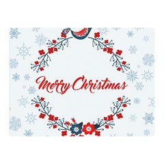 Merry Christmas Christmas Greeting Double Sided Flano Blanket (mini)  by BangZart