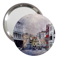 Venice Small Town Watercolor 3  Handbag Mirrors by BangZart