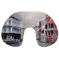 Venice Small Town Watercolor Travel Neck Pillows by BangZart