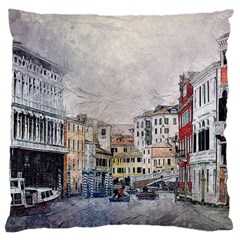 Venice Small Town Watercolor Standard Flano Cushion Case (one Side) by BangZart