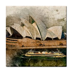 Sydney The Opera House Watercolor Tile Coasters by BangZart