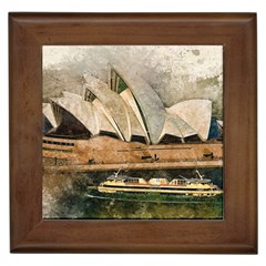 Sydney The Opera House Watercolor Framed Tiles by BangZart