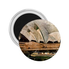 Sydney The Opera House Watercolor 2 25  Magnets by BangZart